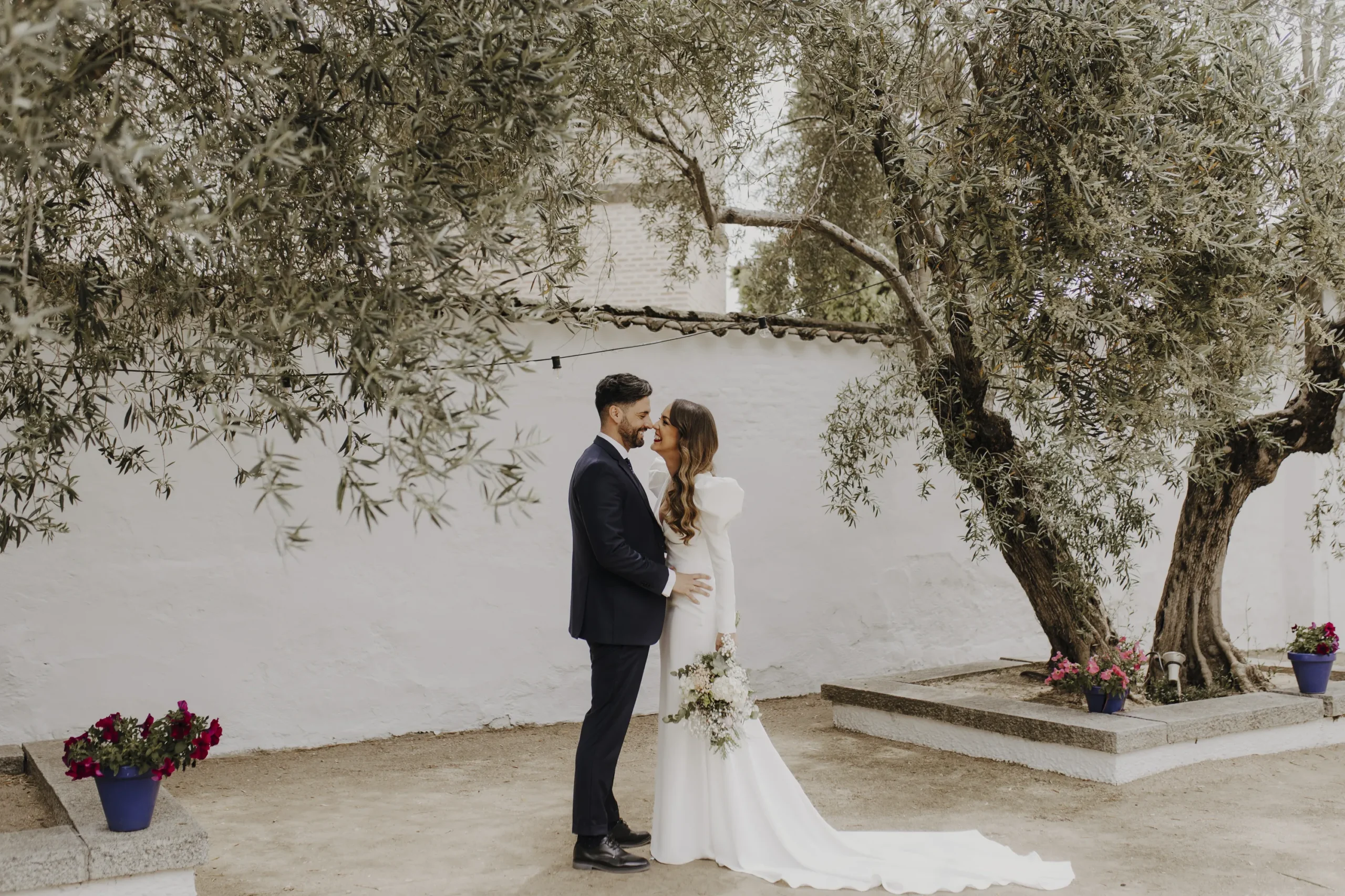 Fotografia de boda natural de pareja de novios